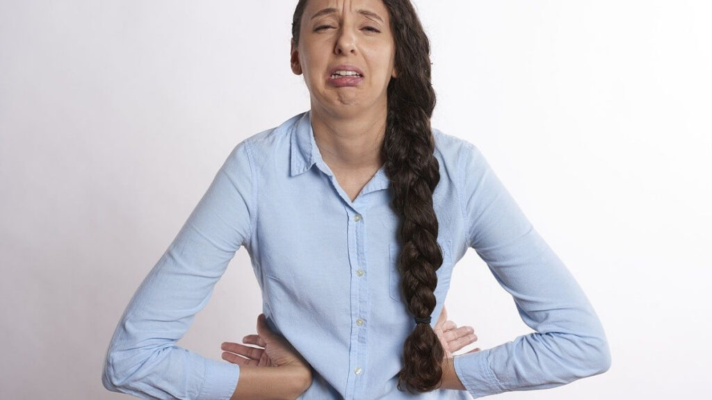 Mulher com Retenção de liquido