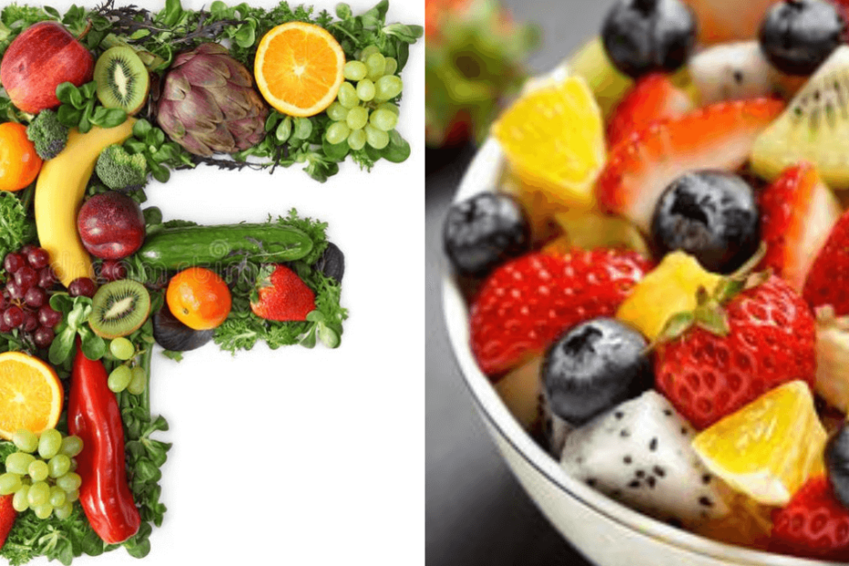frutas com f e salada de frutas