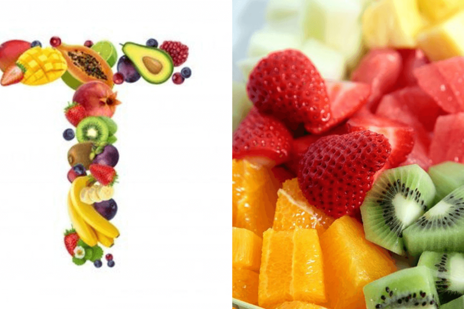 frutas com t